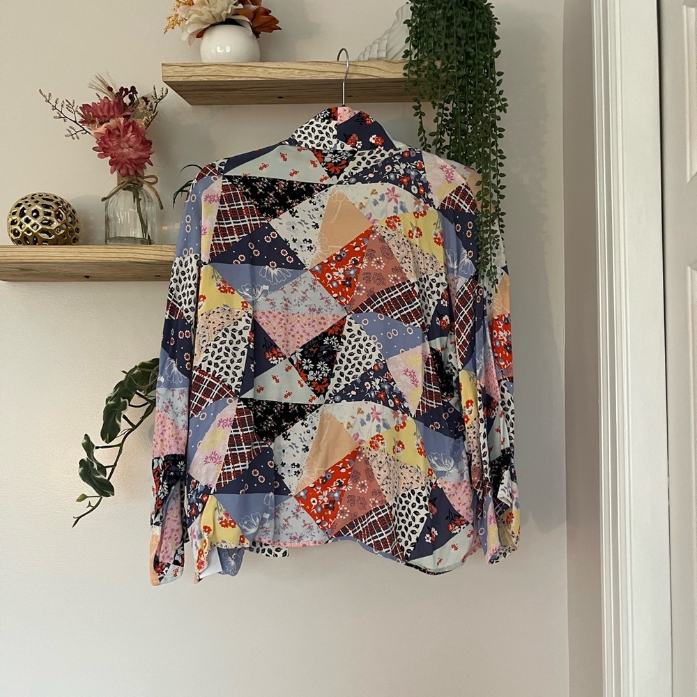 Gap Multi-Coloured Patchwork Cardigan - image 2